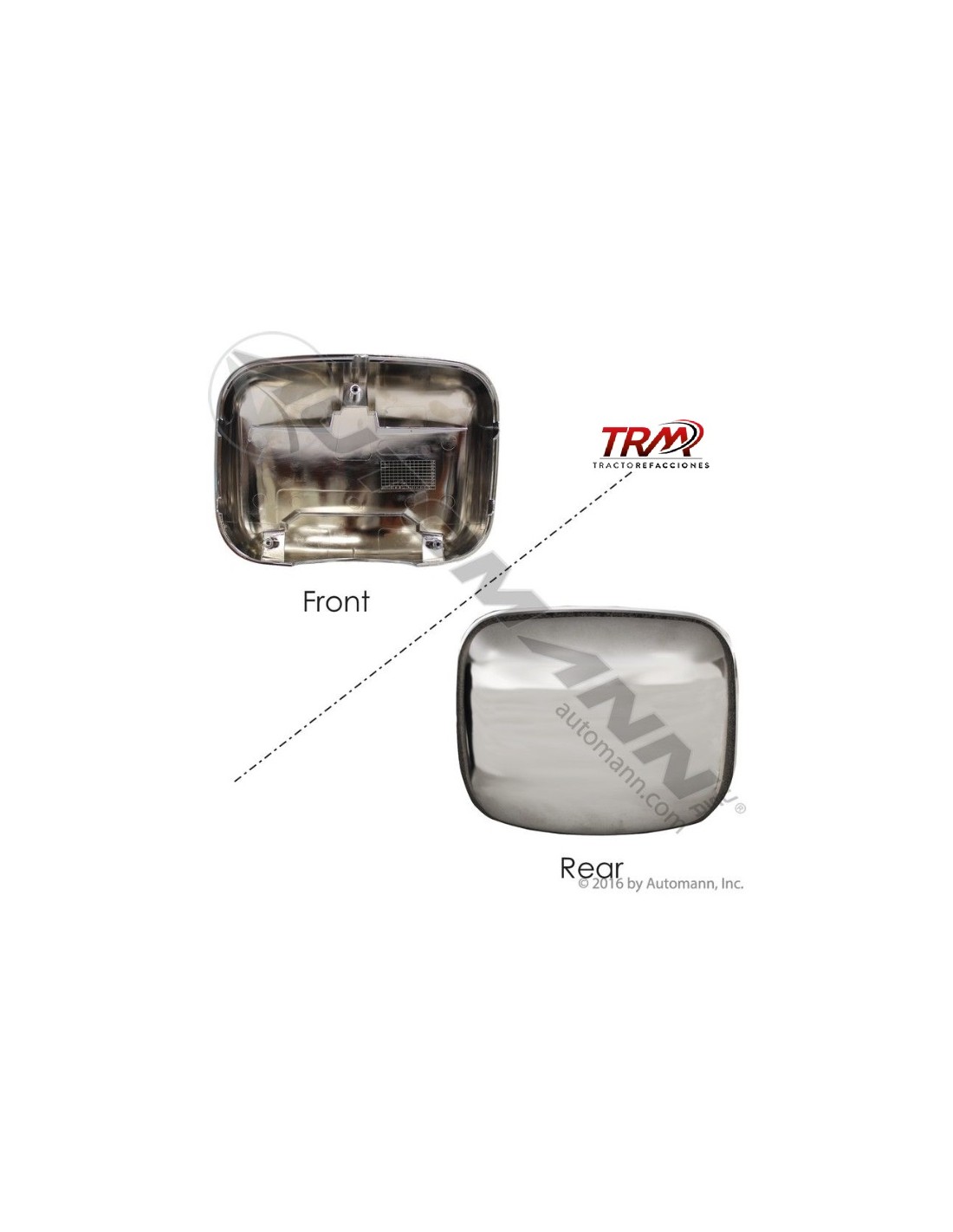 TAPA CROMADA PARA ESPEJO DE COFRE FREIGHTLINER CASCADIA