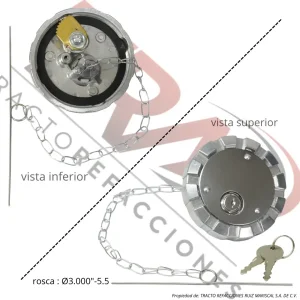 TAPON PARA TANQUE DE DIESEL CON LLAVE